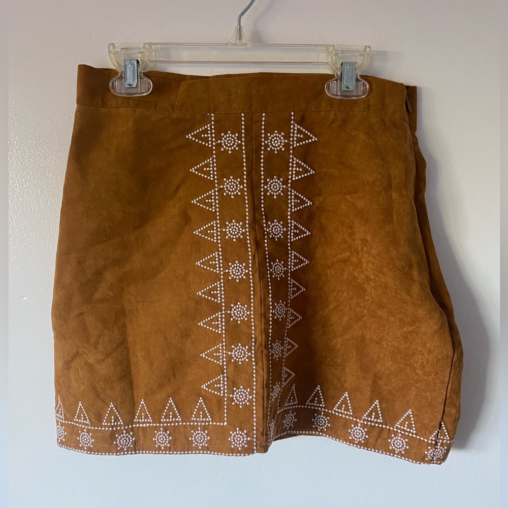 Faux Suede Mini Skirt